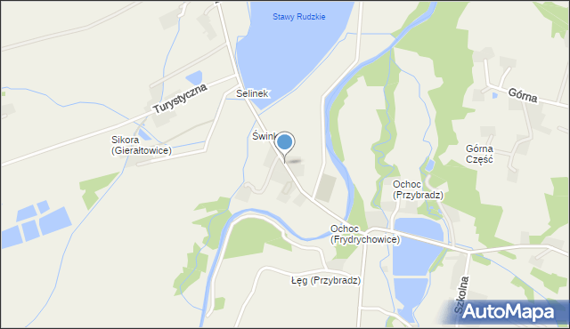 Przybradz, Lipowa, mapa Przybradz