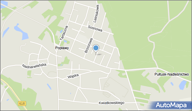 Pułtusk, Lipowa, mapa Pułtusk