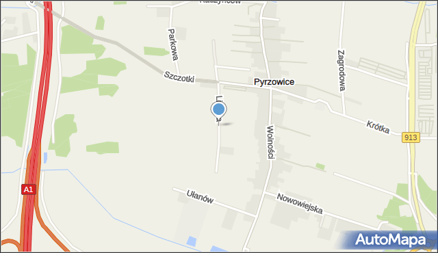 Pyrzowice, Lipowa, mapa Pyrzowice