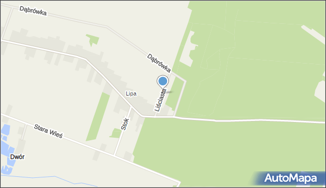 Radomice gmina Morawica, Liściasta, mapa Radomice gmina Morawica