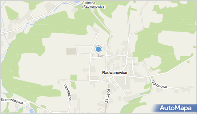 Radwanowice, Lipowa, mapa Radwanowice