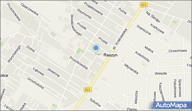 Raszyn powiat pruszkowski, Lipowa, mapa Raszyn powiat pruszkowski