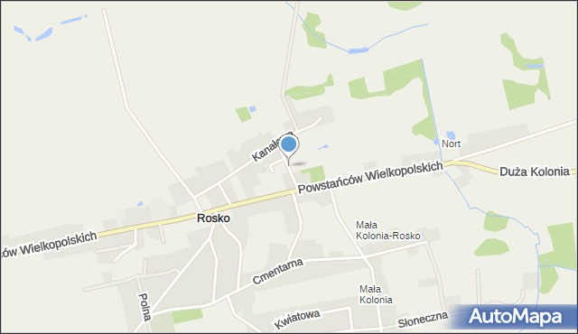Rosko, Lipowa, mapa Rosko