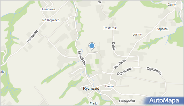 Rychwałd gmina Gilowice, Lipowa, mapa Rychwałd gmina Gilowice