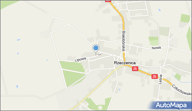 Rzeczenica, Lipowa, mapa Rzeczenica