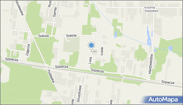 Sobolewo gmina Grabówka, Lisia, mapa Sobolewo gmina Grabówka