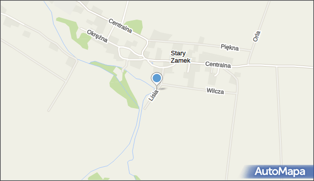 Stary Zamek, Lisia, mapa Stary Zamek