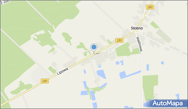 Stobno gmina Trzcianka, Lipowa, mapa Stobno gmina Trzcianka