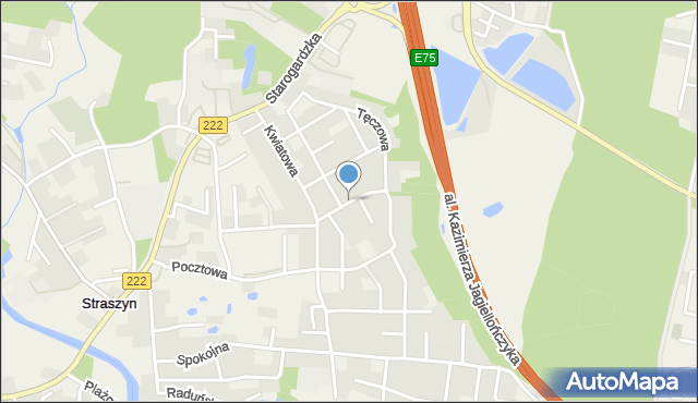 Straszyn, Liliowa, mapa Straszyn