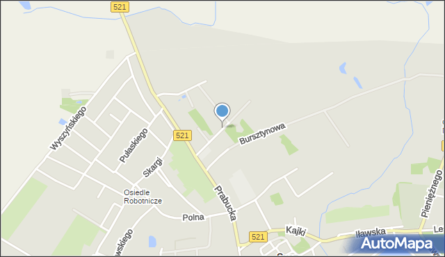 Susz, Lipowa, mapa Susz