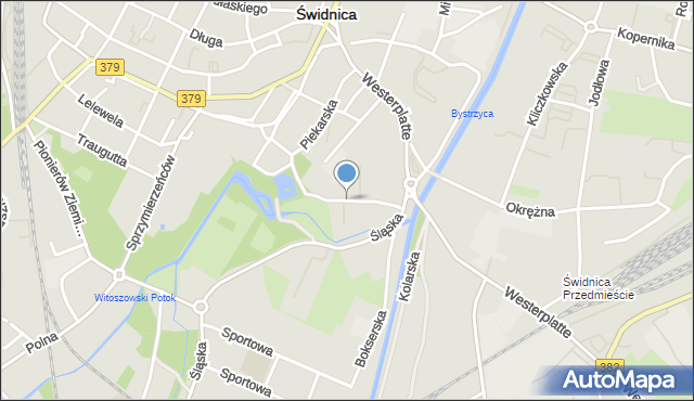 Świdnica, Lipowa, mapa Świdnicy