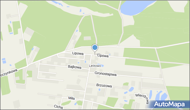 Szembekowo, Lipowa, mapa Szembekowo