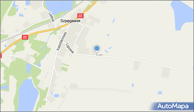 Szpęgawsk, Lipowa, mapa Szpęgawsk