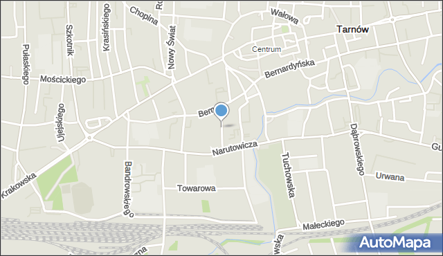 Tarnów, Limanowskiego Bolesława, mapa Tarnów