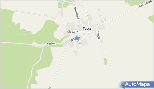 Tępcz, Lipowa, mapa Tępcz