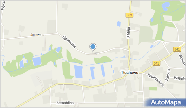 Tłuchowo, Lipnowska, mapa Tłuchowo