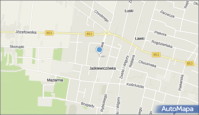 Tomaszów Lubelski, Lipowa, mapa Tomaszów Lubelski