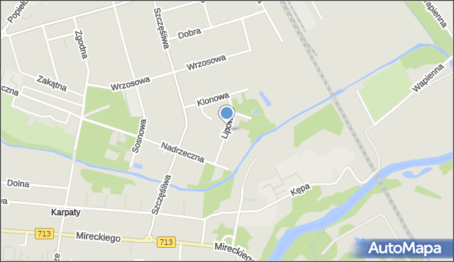 Tomaszów Mazowiecki, Lipowa, mapa Tomaszów Mazowiecki