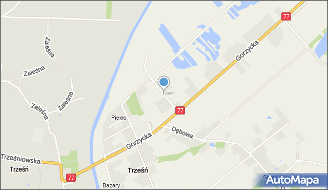Trześń gmina Gorzyce, Lipowa, mapa Trześń gmina Gorzyce