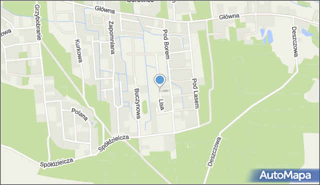 Trzykolne Młyny, Lisa Witalisa, mapa Trzykolne Młyny