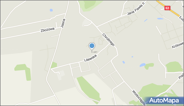 Węgorzewo, Litewska, mapa Węgorzewo