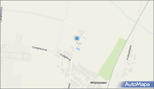 Widziszewo, Lipowa, mapa Widziszewo