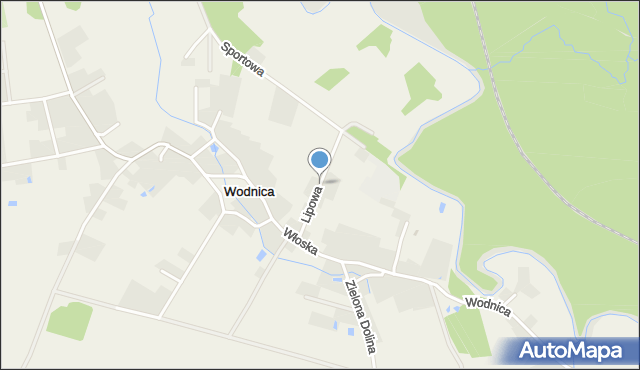 Wodnica gmina Ustka, Lipowa, mapa Wodnica gmina Ustka