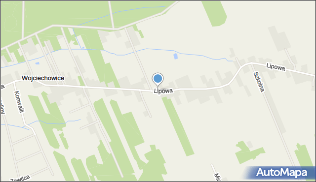 Wojciechowice gmina Góra Kalwaria, Lipowa, mapa Wojciechowice gmina Góra Kalwaria