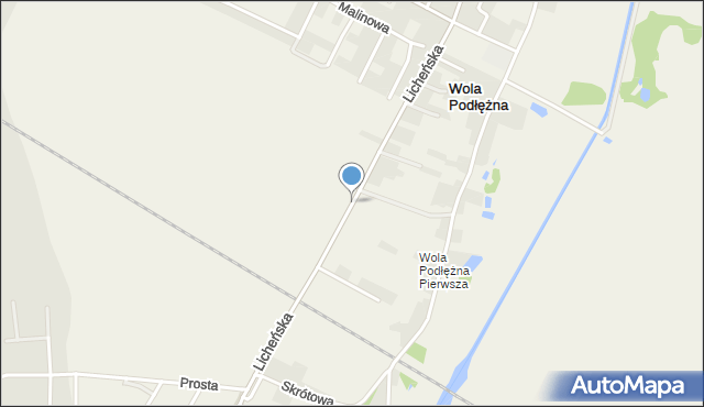 Wola Podłężna, Licheńska, mapa Wola Podłężna