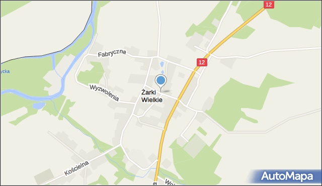 Żarki Wielkie, Lipowa, mapa Żarki Wielkie