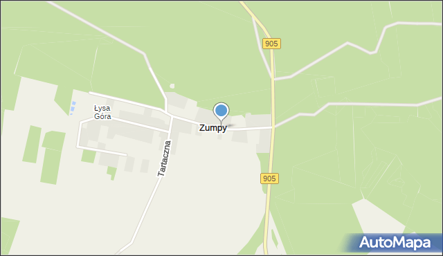 Zumpy, Lipowa, mapa Zumpy