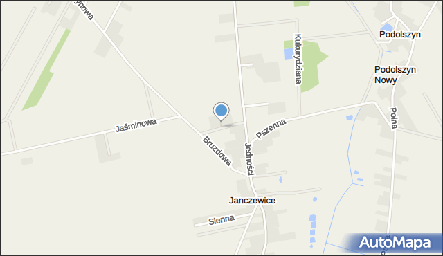 Janczewice, Lniana, mapa Janczewice