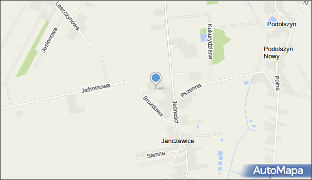 Janczewice, Lniana, mapa Janczewice