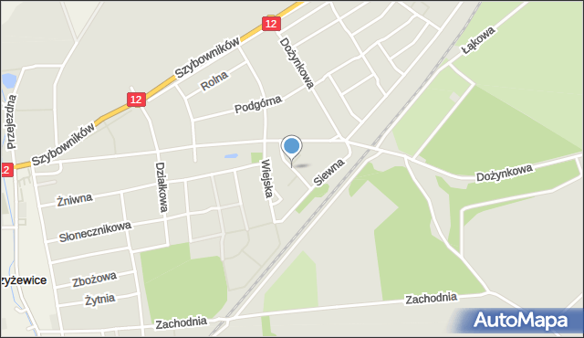 Leszno, Lniana, mapa Leszno