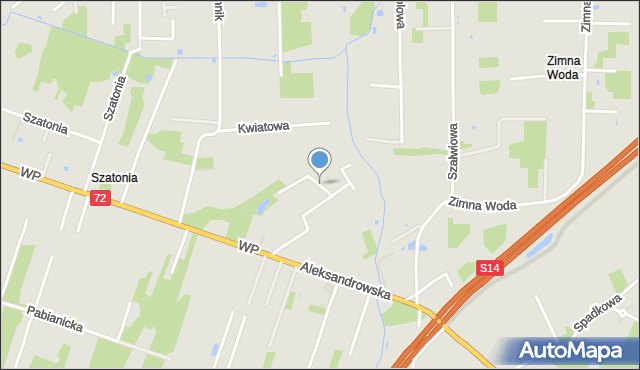 Aleksandrów Łódzki, Lodowa, mapa Aleksandrów Łódzki