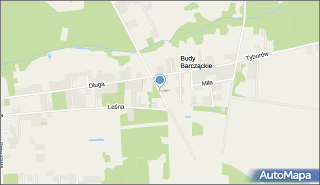 Budy Barcząckie, Lotnicza, mapa Budy Barcząckie