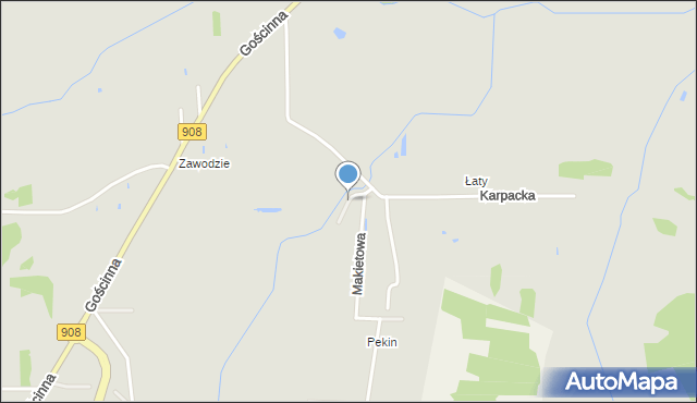 Częstochowa, Lodowa, mapa Częstochowy