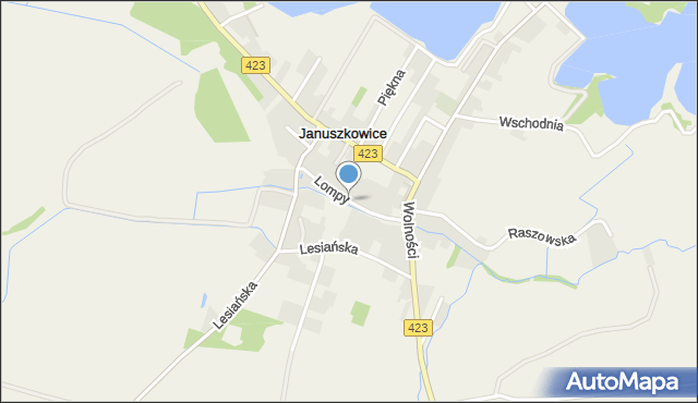 Januszkowice gmina Zdzieszowice, Lompy Józefa, mapa Januszkowice gmina Zdzieszowice