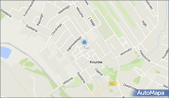 Knurów powiat gliwicki, Lompy Józefa, mapa Knurów powiat gliwicki