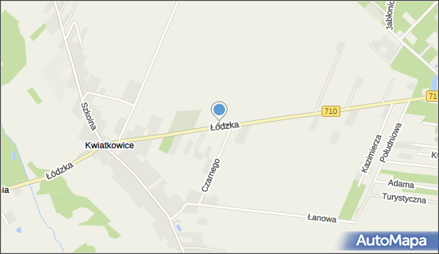 Kwiatkowice gmina Wodzierady, Łódzka, mapa Kwiatkowice gmina Wodzierady