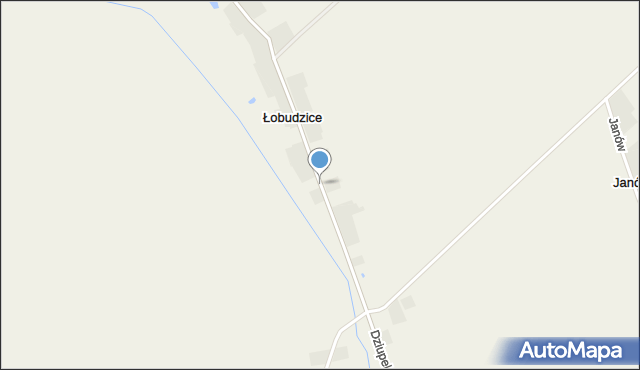 Łobudzice gmina Szadek, Łobudzice, mapa Łobudzice gmina Szadek