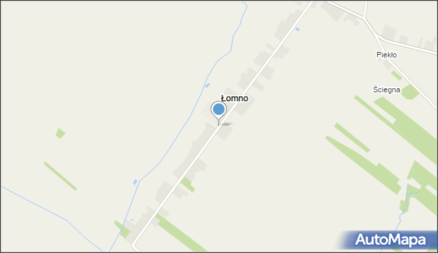 Łomno gmina Pawłów, Łomno, mapa Łomno gmina Pawłów