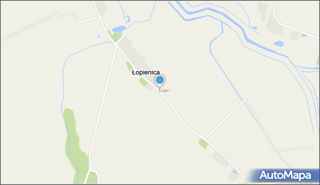 Łopienica gmina Będzino, Łopienica, mapa Łopienica gmina Będzino