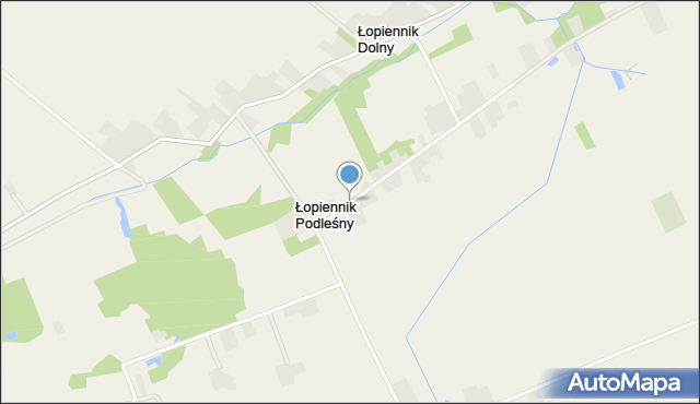 Łopiennik Podleśny, Łopiennik Podleśny, mapa Łopiennik Podleśny