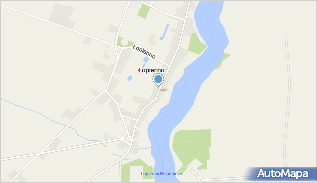 Łopienno, Łopienno, mapa Łopienno