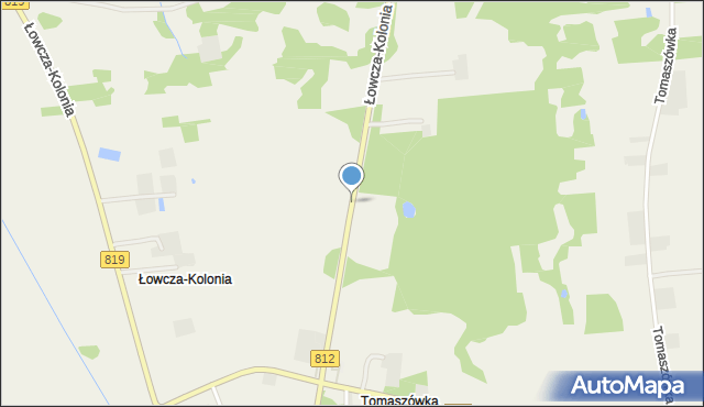 Łowcza-Kolonia, Łowcza-Kolonia, mapa Łowcza-Kolonia