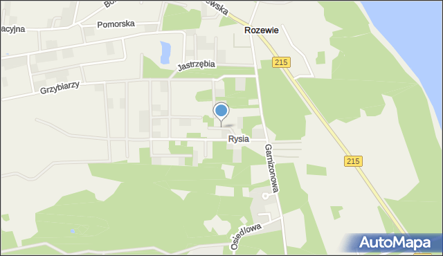 Rozewie, Łosia, mapa Rozewie