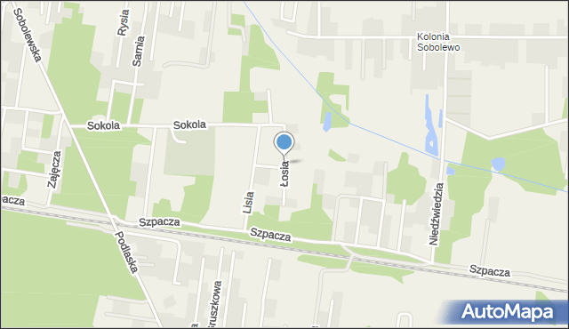 Sobolewo gmina Supraśl, Łosia, mapa Sobolewo gmina Supraśl