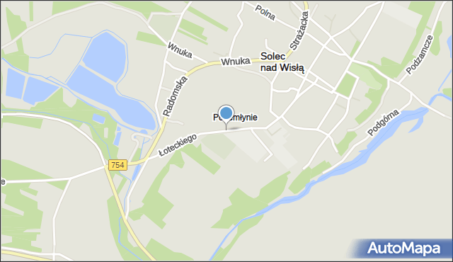 Solec nad Wisłą, Łoteckiego Zygmunta, mapa Solec nad Wisłą