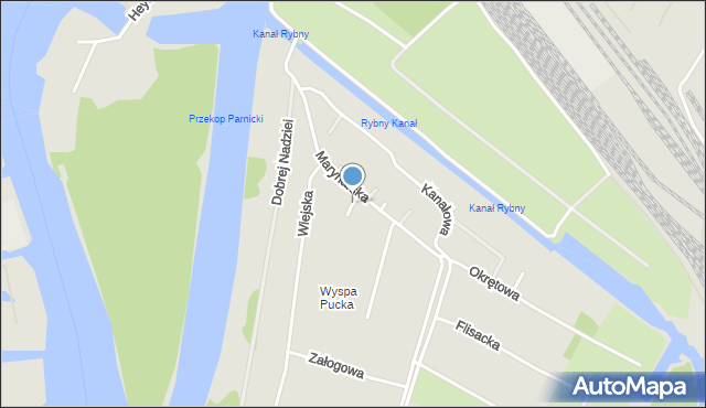 Szczecin, Łososiowa, mapa Szczecina